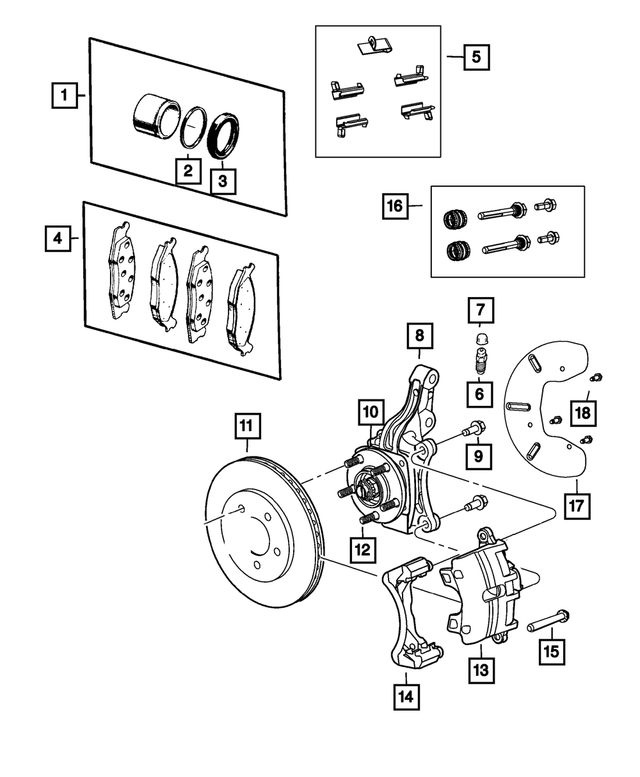 5191241AA - Brakes: Disc Brake Caliper Seal Kit for Mopar Image image