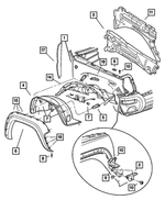5HV46AJCAC - Exterior Ornamentation: Fender Wheel Opening Applique, Right for Mopar Image