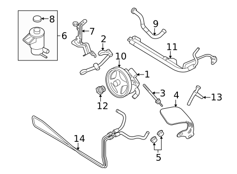 Pump & Hoses for 2010 Ford Mustang #0