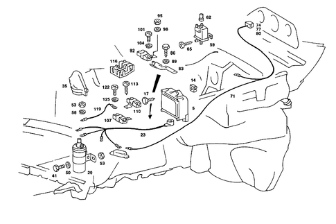 Ignition System and Cable Harness for Tachometer for 1985 Mercedes-Benz 380SE #0