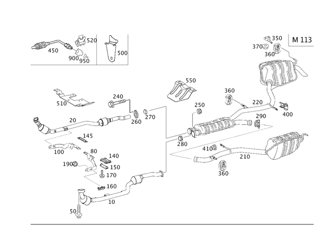 2114907621 - : Exhaust Pipe for Mercedes-Benz: E500, E55 AMG Image