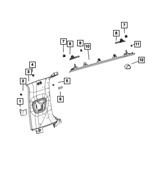 Panels - Moldings - Scuff Plates, Pillar, Cowl, 1/4 Panel Trim and Cargo Covers for 2023 Jeep Grand Wagoneer #2