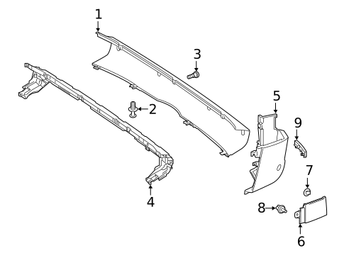 Bumper & Components - Rear for 2024 Mercedes-Benz Sprinter 3500 #1