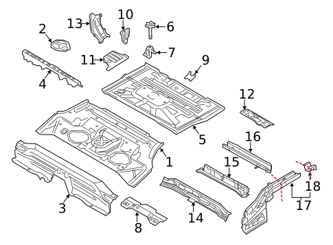 Rear Floor & Rails for 2016 Nissan Juke #0