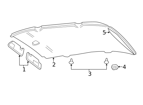 Interior Trim - Roof for 2002 Chrysler Town & Country #1