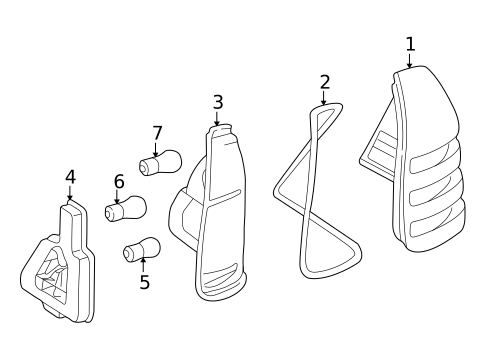 Combination Lamps for 2000 Mercedes-Benz C230 #0