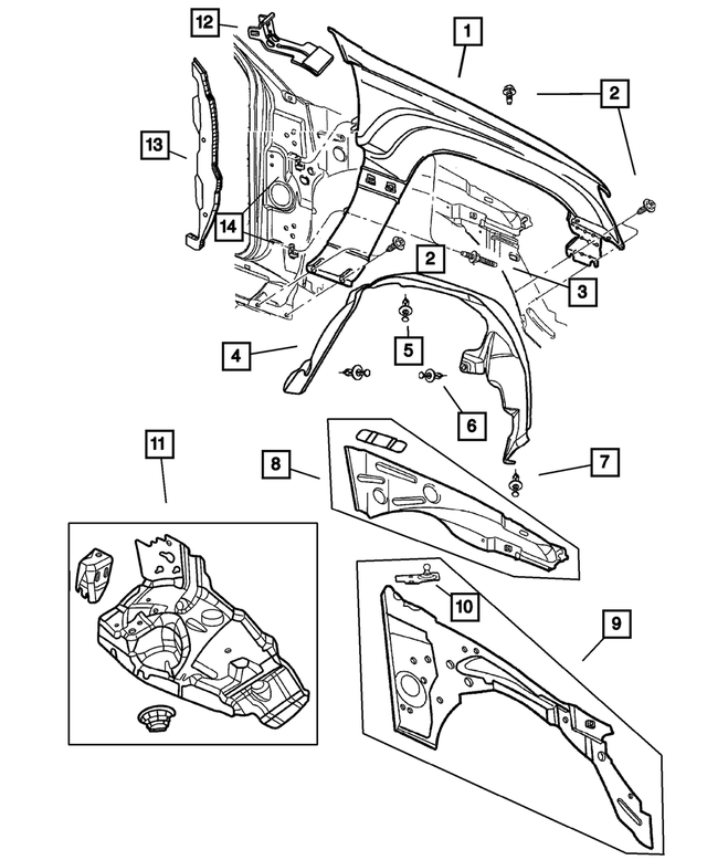 « 55136355AH – Body Sheet Metal Except Doors : Latéral D`auvent Renfort, Côté Gauche pour Mopar Image »