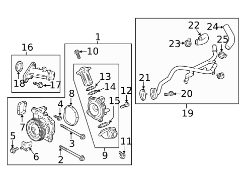 Thermostat & Housing for 2019 Chevrolet Equinox #0