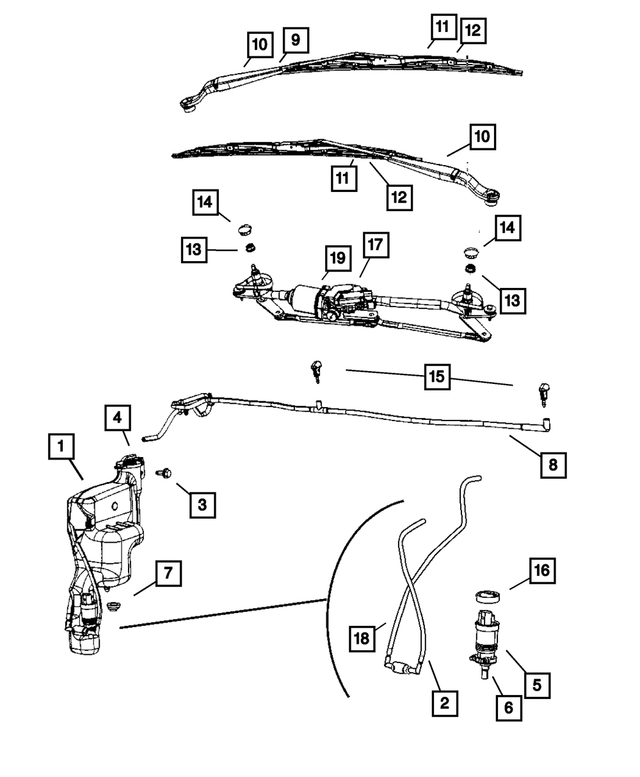 5189352AA - Wiper/Lock Cylinder and Keys: Washer Reservoir Grommet for Mopar Image