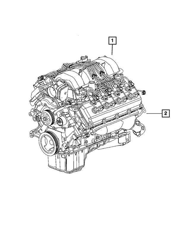 68409357AA - Engine: Long Block Engine for Mopar Image