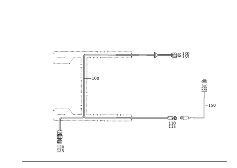 Cable Harness of Activated Charcoal Filter/Tank Pressure Sensor for 2005 Mercedes-Benz C55 AMG #0