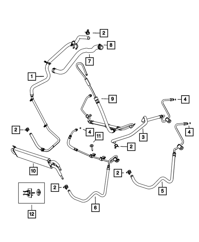 « 5154407AG – Steering : Retour De Direction Assistée Durite pour Mopar Image »