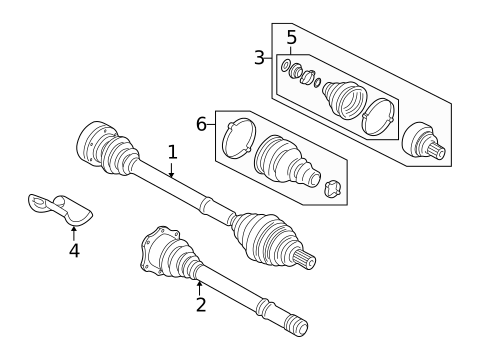 CV Components for 1999 Audi A8 Quattro #0