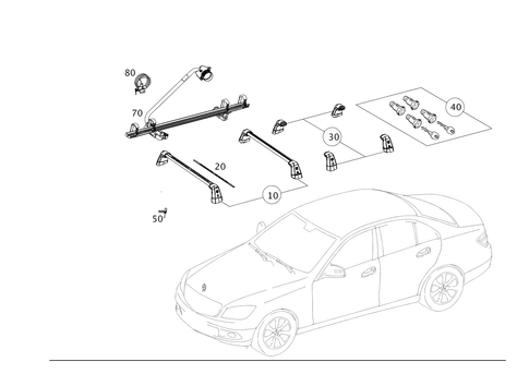 Roof Carrier Systems for 2008 Mercedes-Benz C300 #0