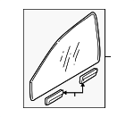 31335385 - Body: Door Glass for Volvo: S80 Image