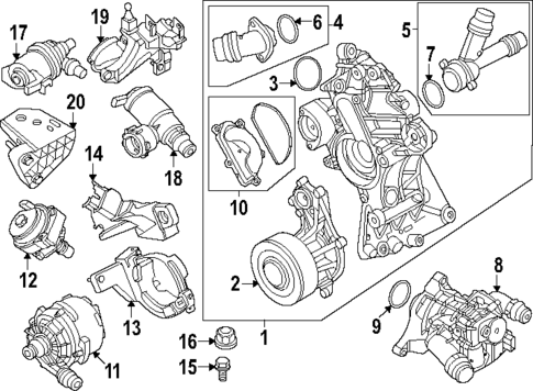 Water Pump for 2024 BMW X6 #0