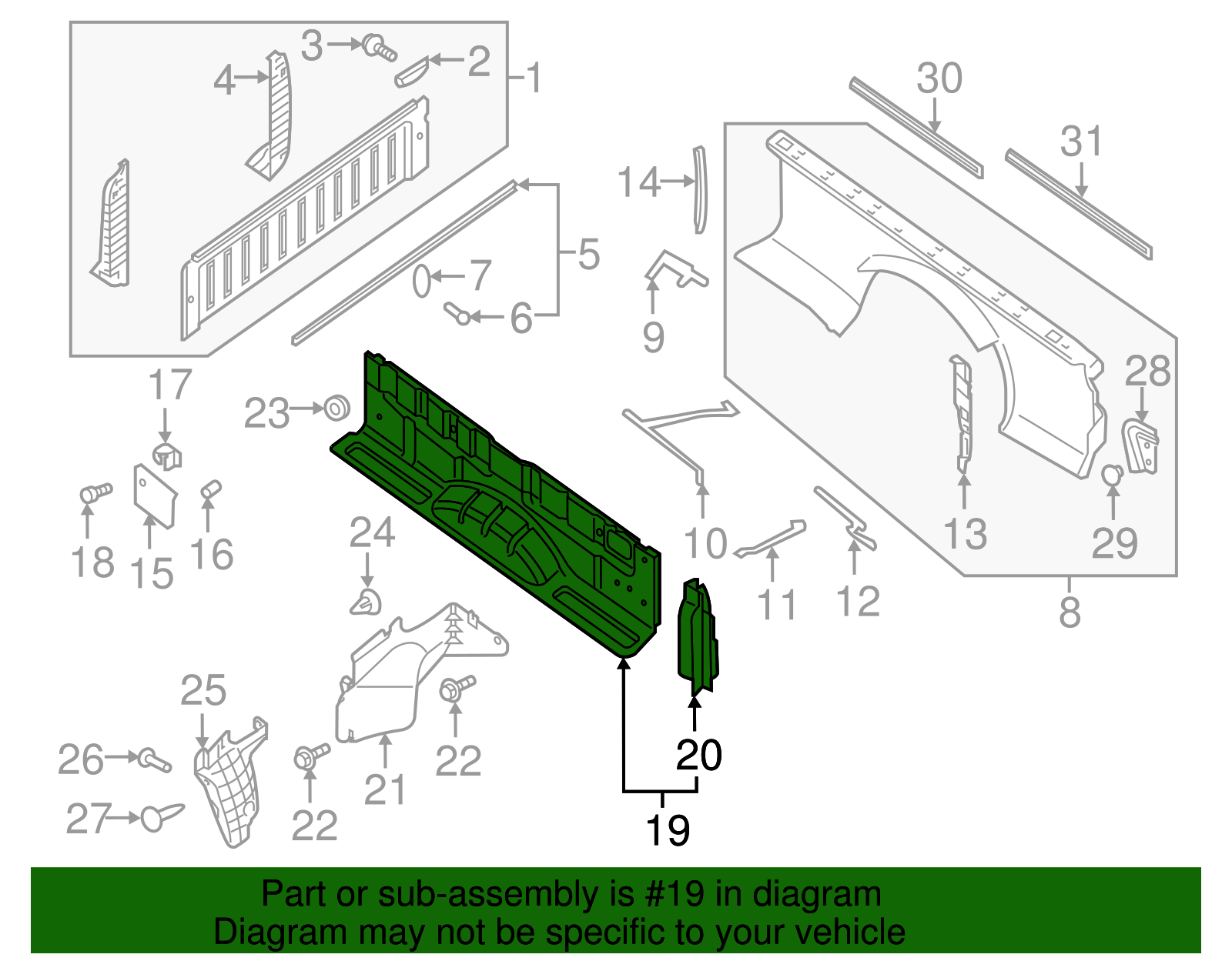 Inner Panel Assembly - Nissan (93380-9FU5A)