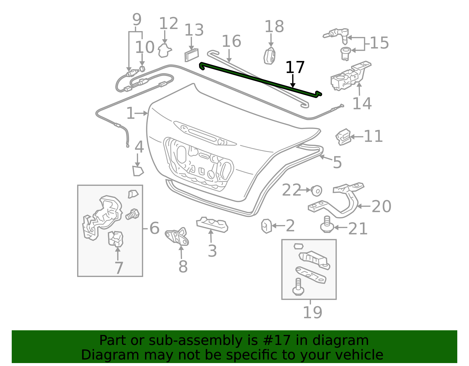 HONDA ACCORD パーツカタログ 74872-SDR-A00ZZ - Trunk Torque Rod 2006-2007 Honda Accord