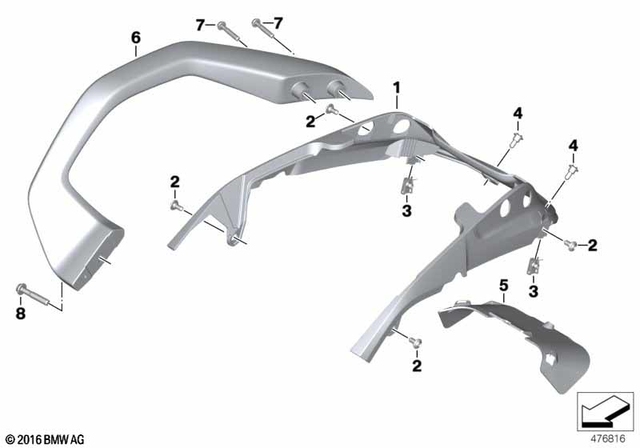 46548551575 - : Grab Handle, Left for BMW-Motorrad Image