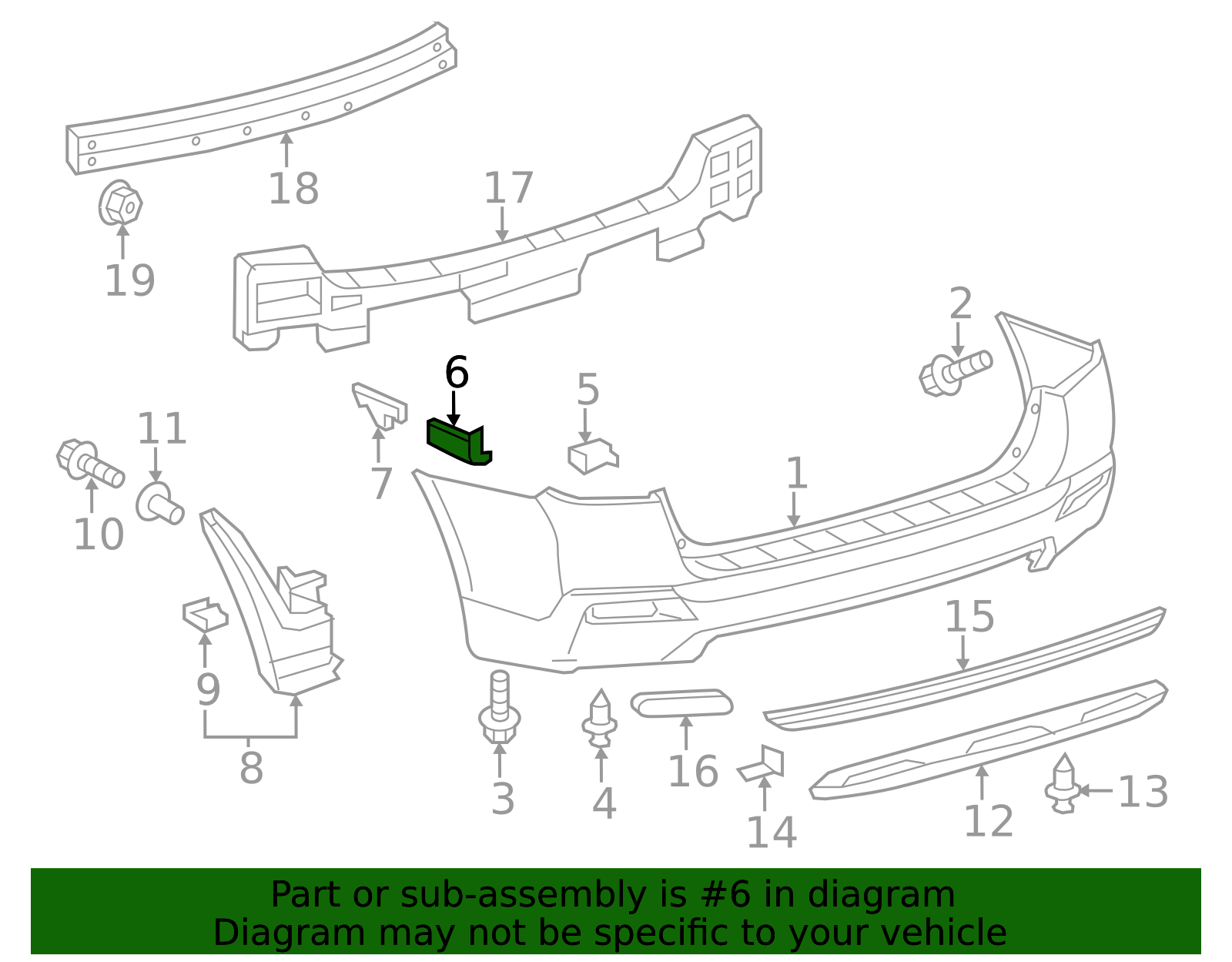 52158-0E020 - Bumper Cover Support Rail 2008-2013 Toyota Highlander ...