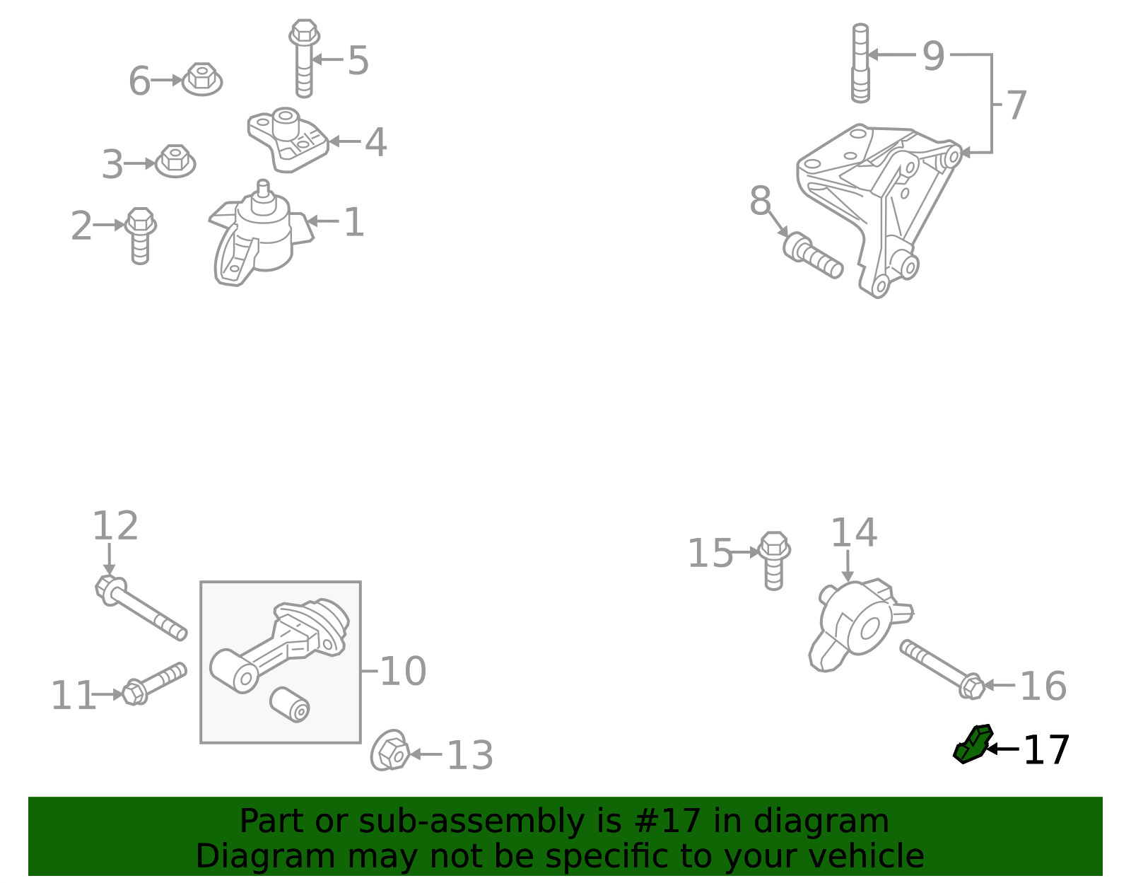 2012-2017 Kia Rio Trans Mount Packing 21880-0U000 | OEM Parts Online