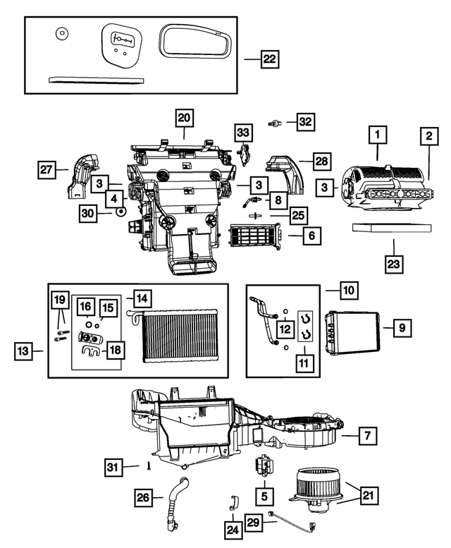68224170AC - Air Conditioners and Heaters: A/c And Heater Housing for Mopar Image