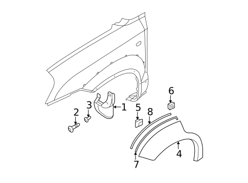 Exterior Trim - Fender for 2009 Hyundai Tucson #0