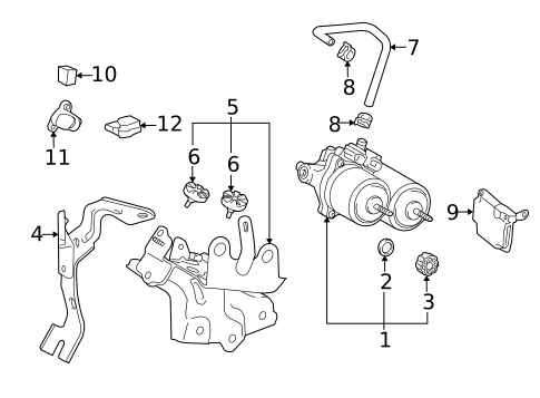 ABS Components for 2014 Toyota Prius V #0