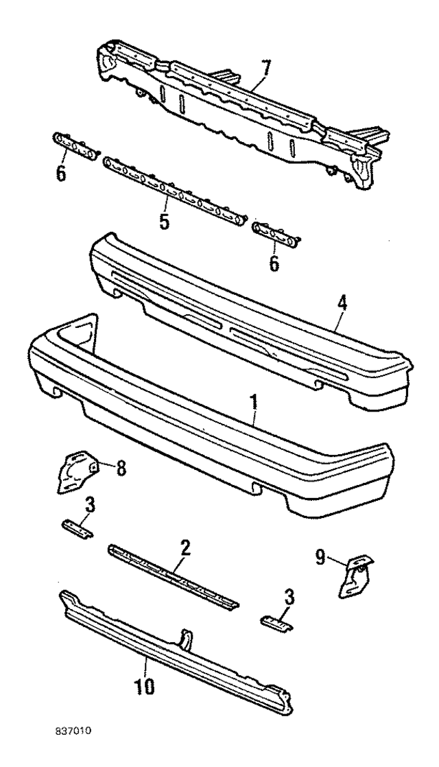5252610010 - Body: Bumper Cover Retainer for Toyota Image
