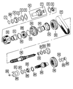 5103488AA - Transfer Case Model 273 [DH3]: Input Gear Bearing for Mopar Image