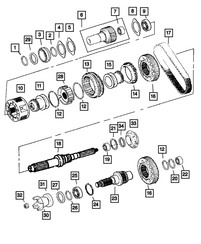 5103489AA - Transfer Case Model 273 [DH3]: Output Shaft Bearing for Mopar Image image