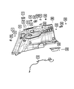 68175335AA - Interior Trim: Trim Screw for Mopar Image
