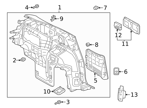 Interior Trim - Rear Body for 2016 Lexus RX450h #3