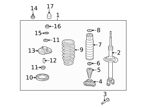Struts & Components for 2009 Acura TSX #1