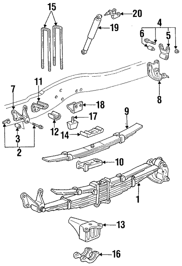 E7TZ5588B - Suspension: Auxiliary Spring for Ford: F-250, F-250 HD, F-350 Image