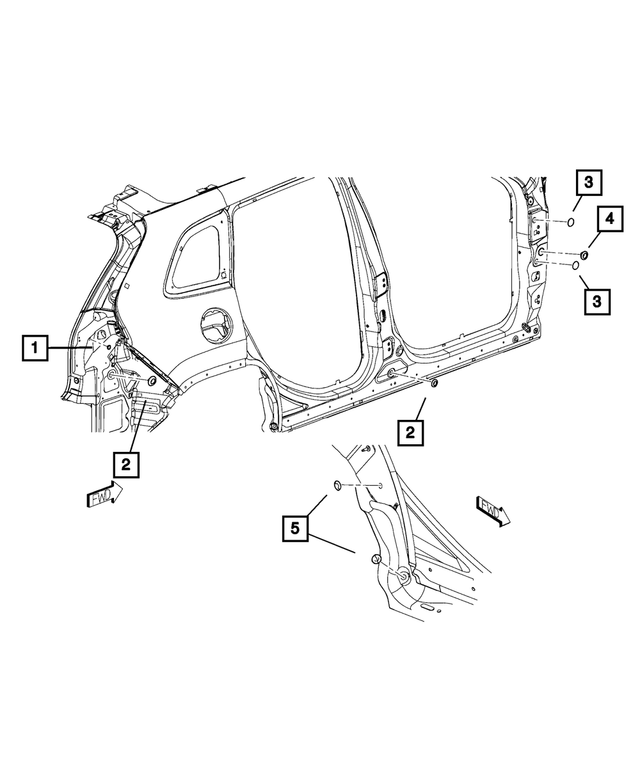 68073551AA - Body Sheet Metal Except Doors: Body Plug for Mopar Image