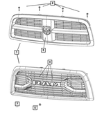 6NE51SZ7AB - Exterior Ornamentation: Radiator Grille for Ram: 2500, 3500 Image