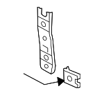 8T0807278A - Body: Tow Eye Cap Retainer for Audi Image