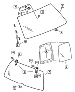 5093459AD - Body Sheet Metal Except Doors: Windshield for Mopar Image