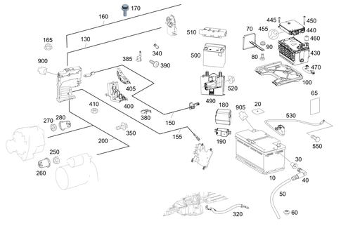 Battery, Starter/Alternator Cable for 2020 Mercedes-Benz S63 AMG #0