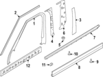 LR168929 - : Belt Molding for Land-Rover Image