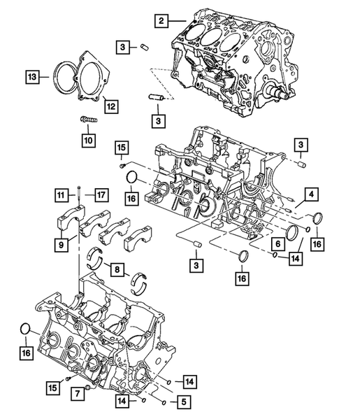 Cylinder Block for 2008 Jeep Wrangler #0