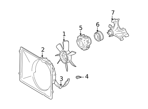 Cooling Fan for 2006 Toyota Sequoia #0