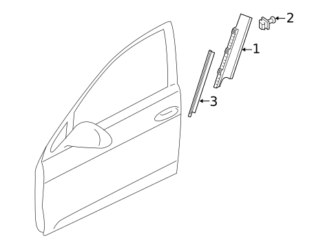 Exterior Trim - Door for 2015 Volkswagen Golf #0