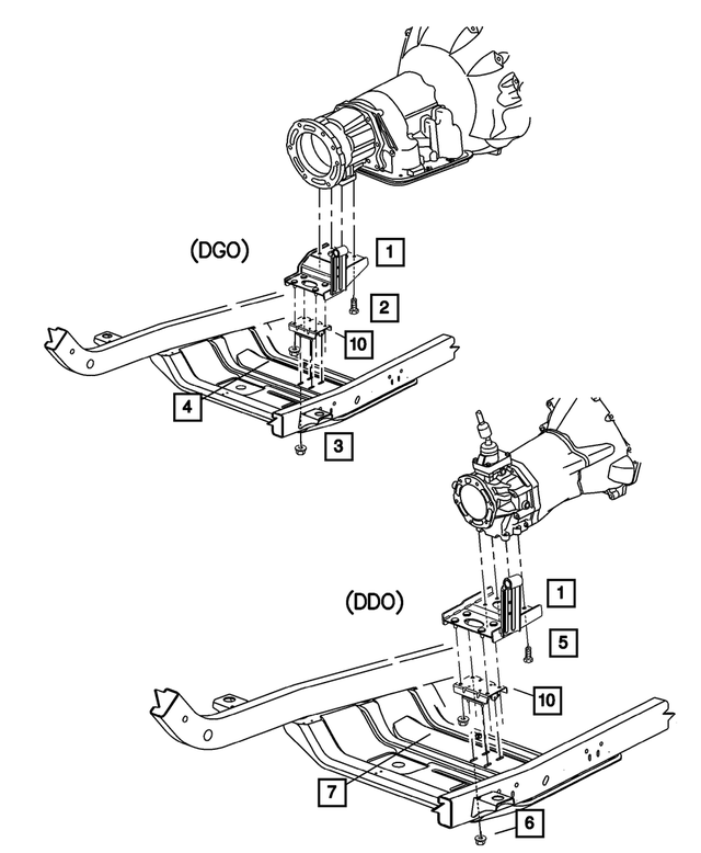 52059502AB - Engine Mounting: Transmission Mount Bracket for Mopar Image image