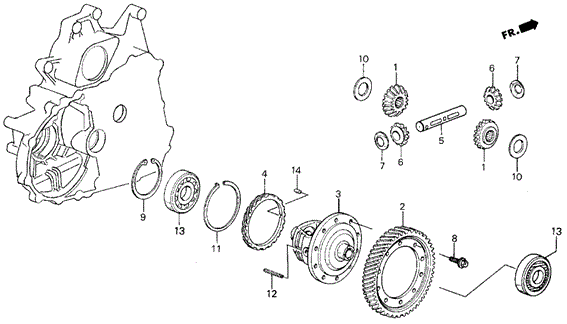 AT Differential Gear for 1988 Acura Integra #0