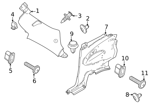 Interior Trim - Quarter Panels for 2025 Fiat 500E #0