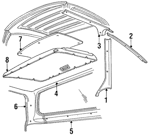 Interior Trim - Cab for 1993 Dodge W150 #0