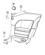 1ZA08DX9AE - Interior Trim: Quarter Trim Panel, Right for Dodge: Challenger Image