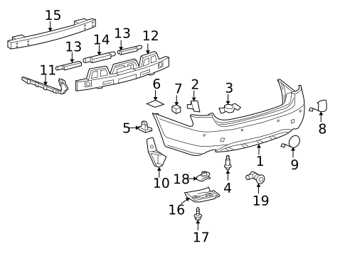 Bumper & Components - Rear for 2011 Lexus GS450h #0